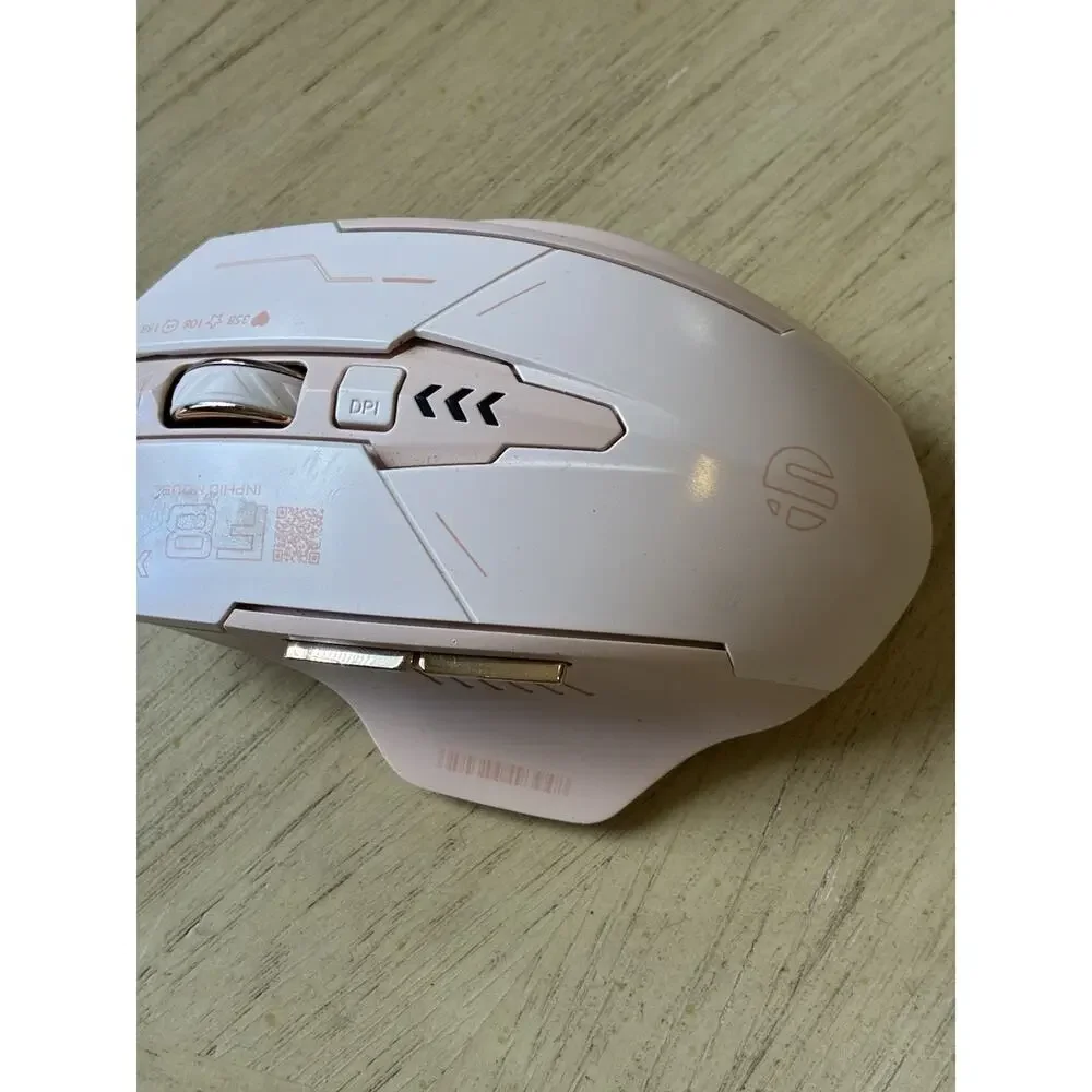 Inphic F8 Wireless Mouse Gaming Pink Laptop PC Ergonomic Silent Rechargeable